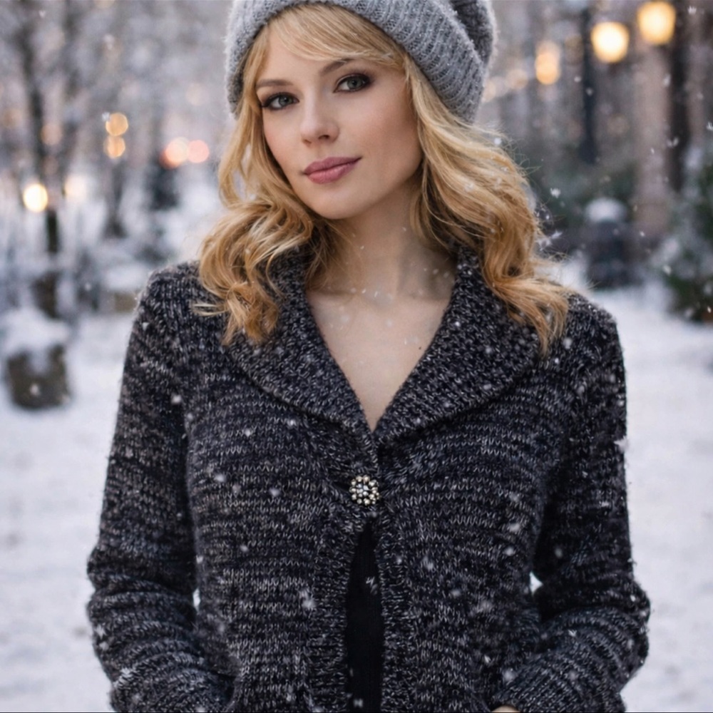 Black & White Knit Sweater